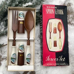 Mid Century/ Vintage Hostess Server set with SP NIB